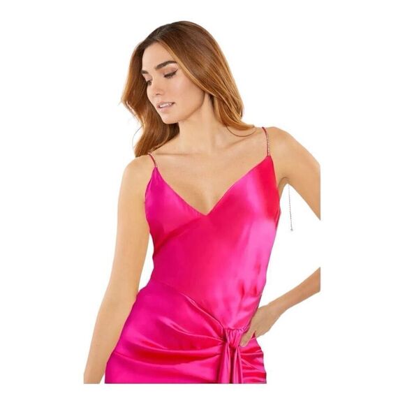 Cinq a Sept Kalena Pink Silk Midi Dress Size 6 - Picture 3 of 12